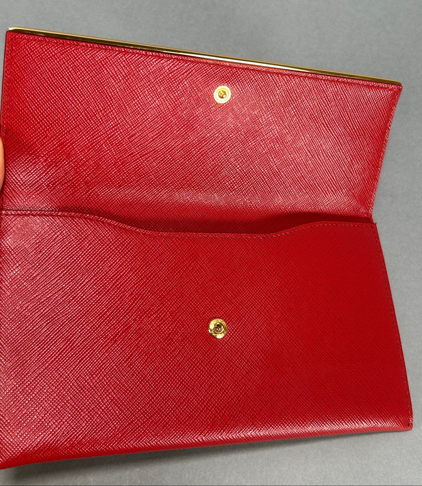 Prada Saffiano Wallet - Red