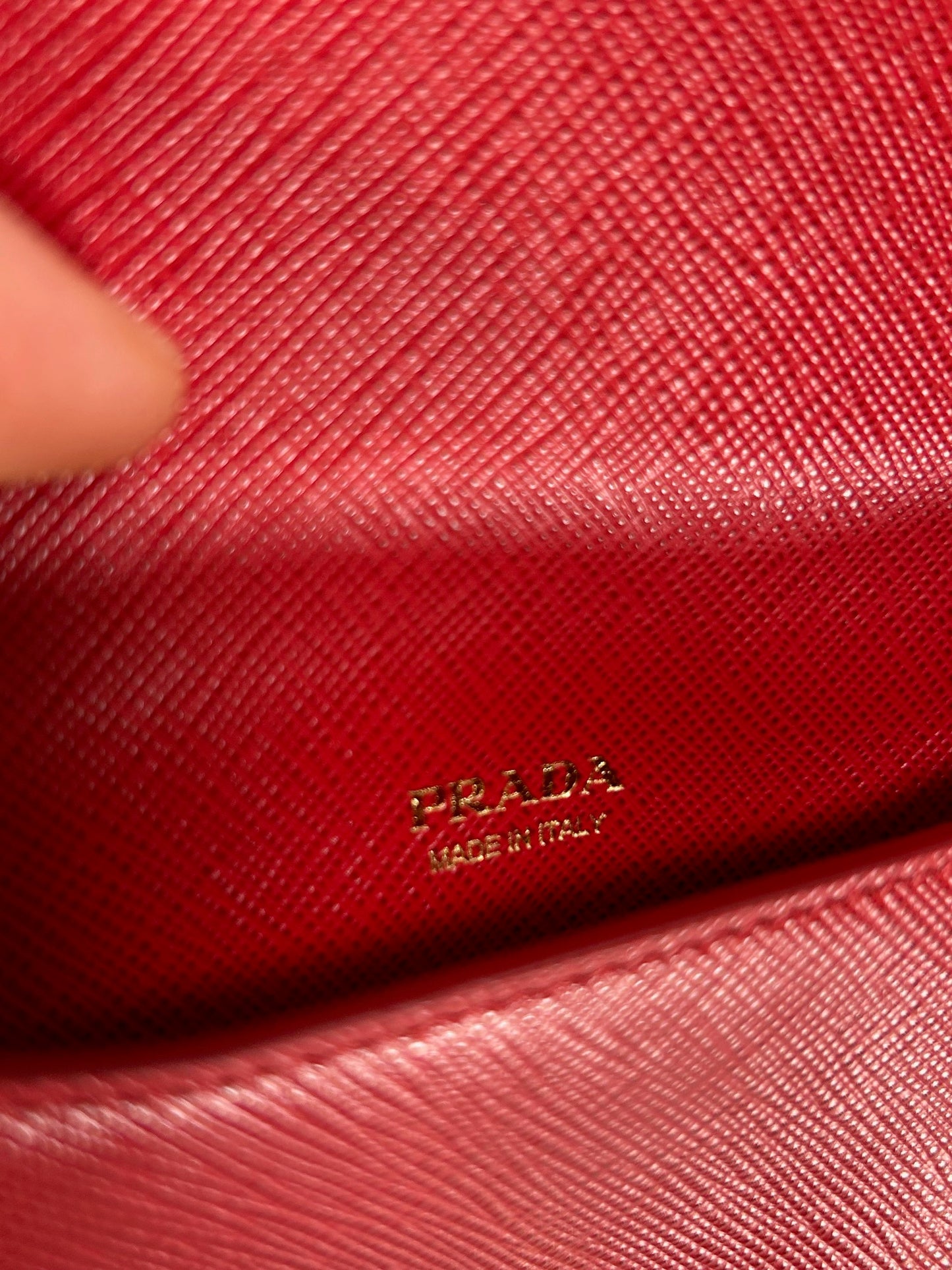 Prada Saffiano Wallet - Red