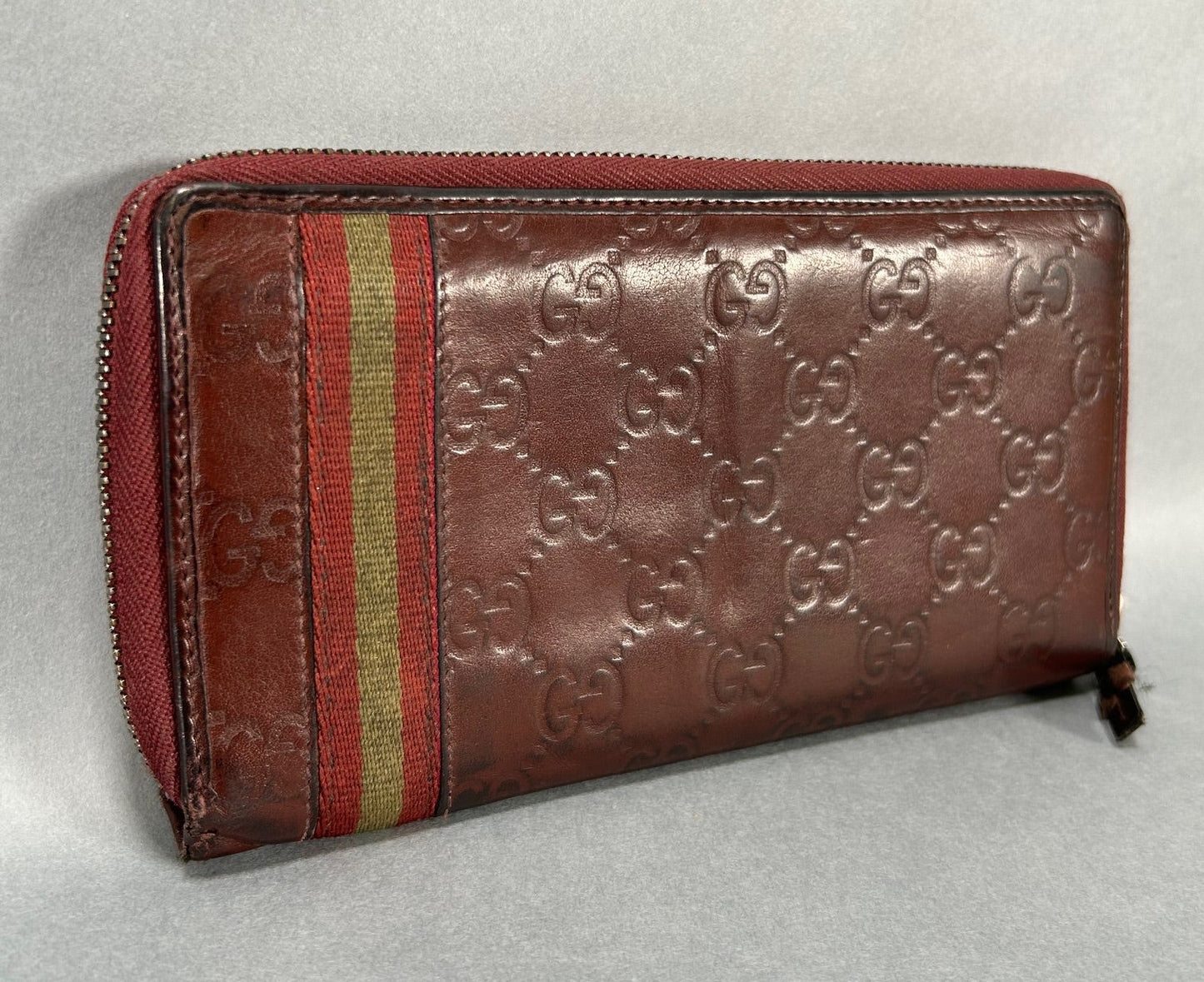Gucci Guccisimma Sherry Line Zip Wallet