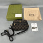Gucci Mini Gg Black Denim Ophidia Crossbody Bag