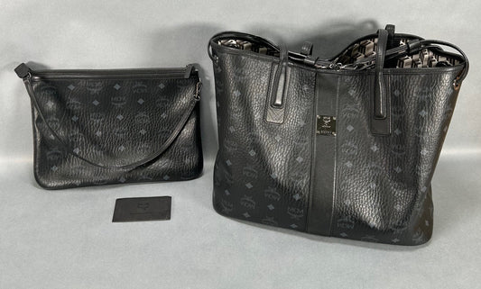 MCM Liz Large Visetos Shopper Bag - Black