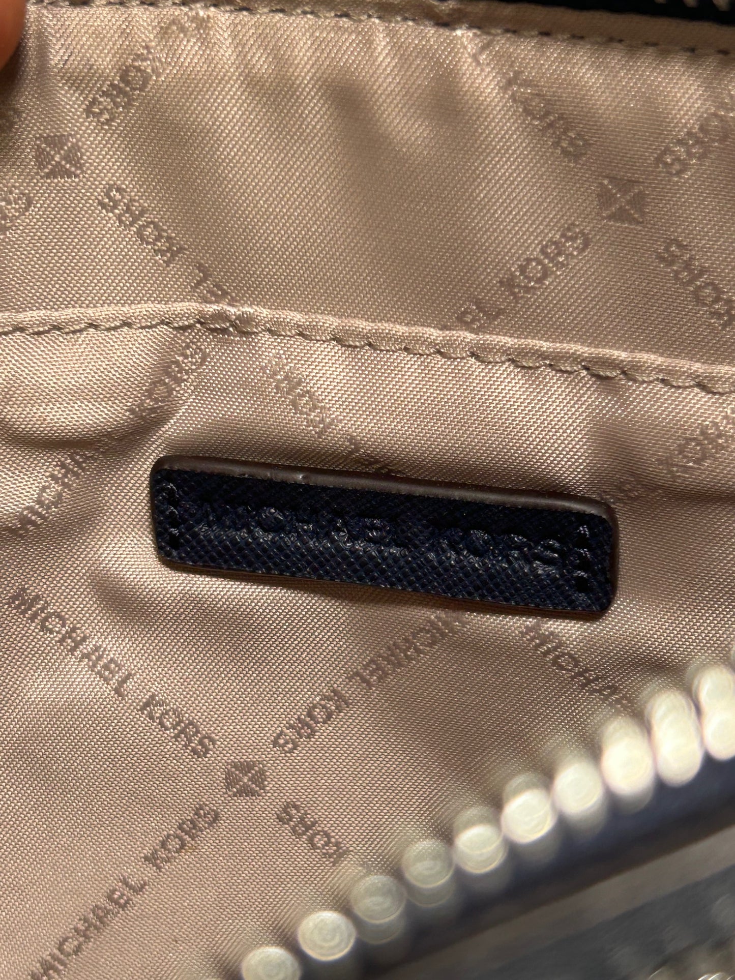 Michael Kors Studded Heart Wristlet Bag - Navy