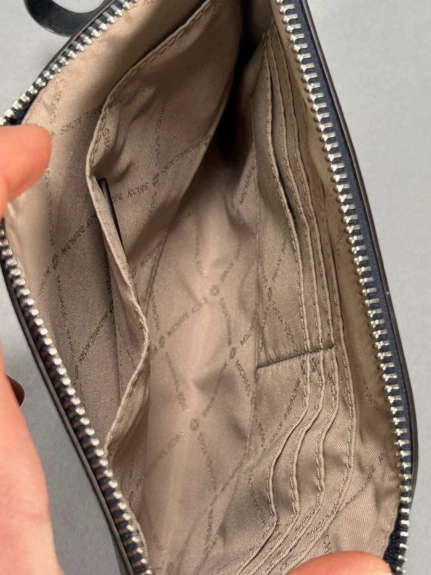 Michael Kors Studded Heart Wristlet Bag - Navy