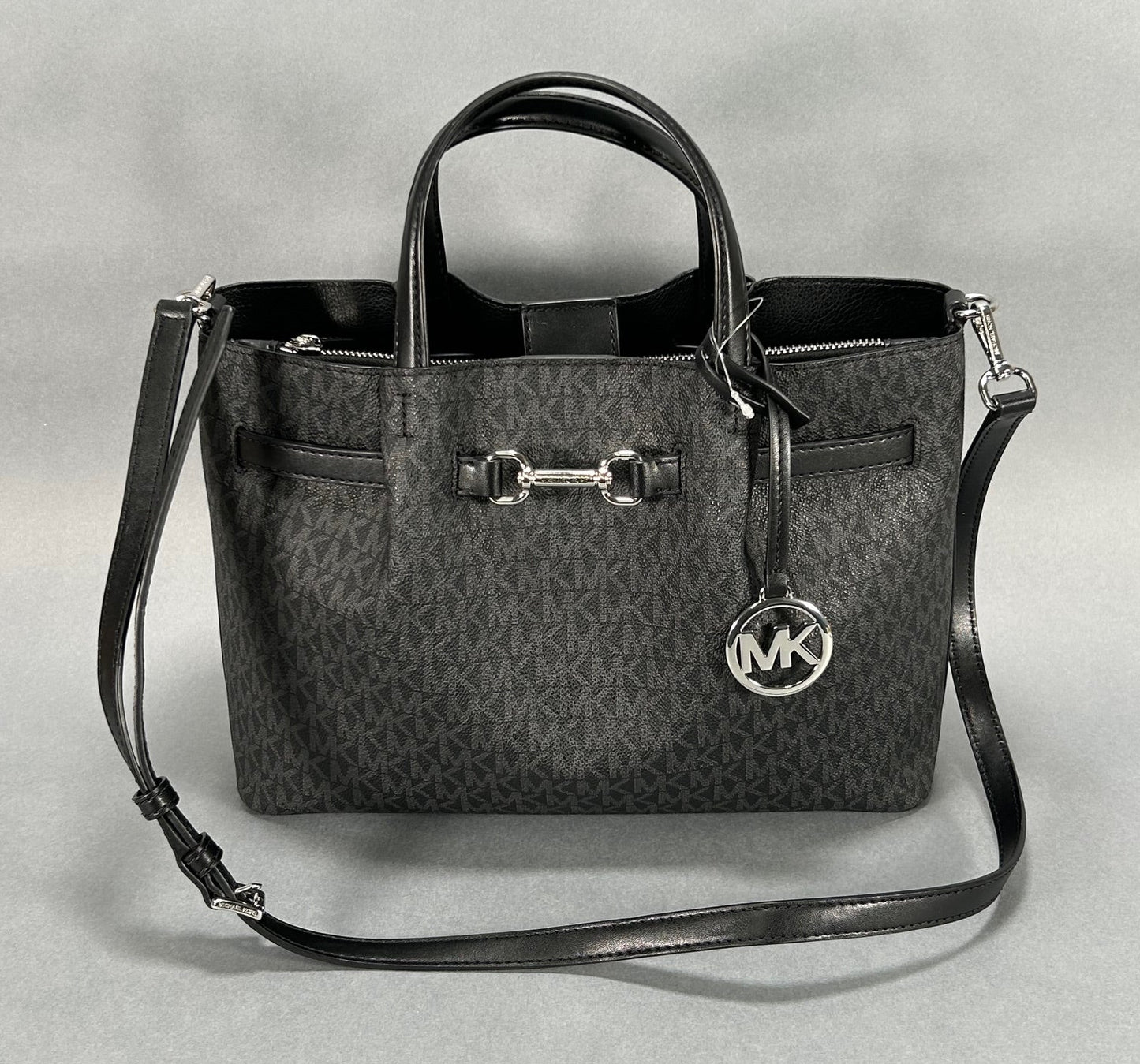Michael Kors Carson Large Signature Logo Tote Bag - Black