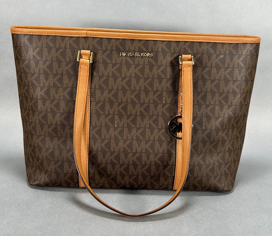 Michael Kors Sady Large Logo Tote Bag - Brown