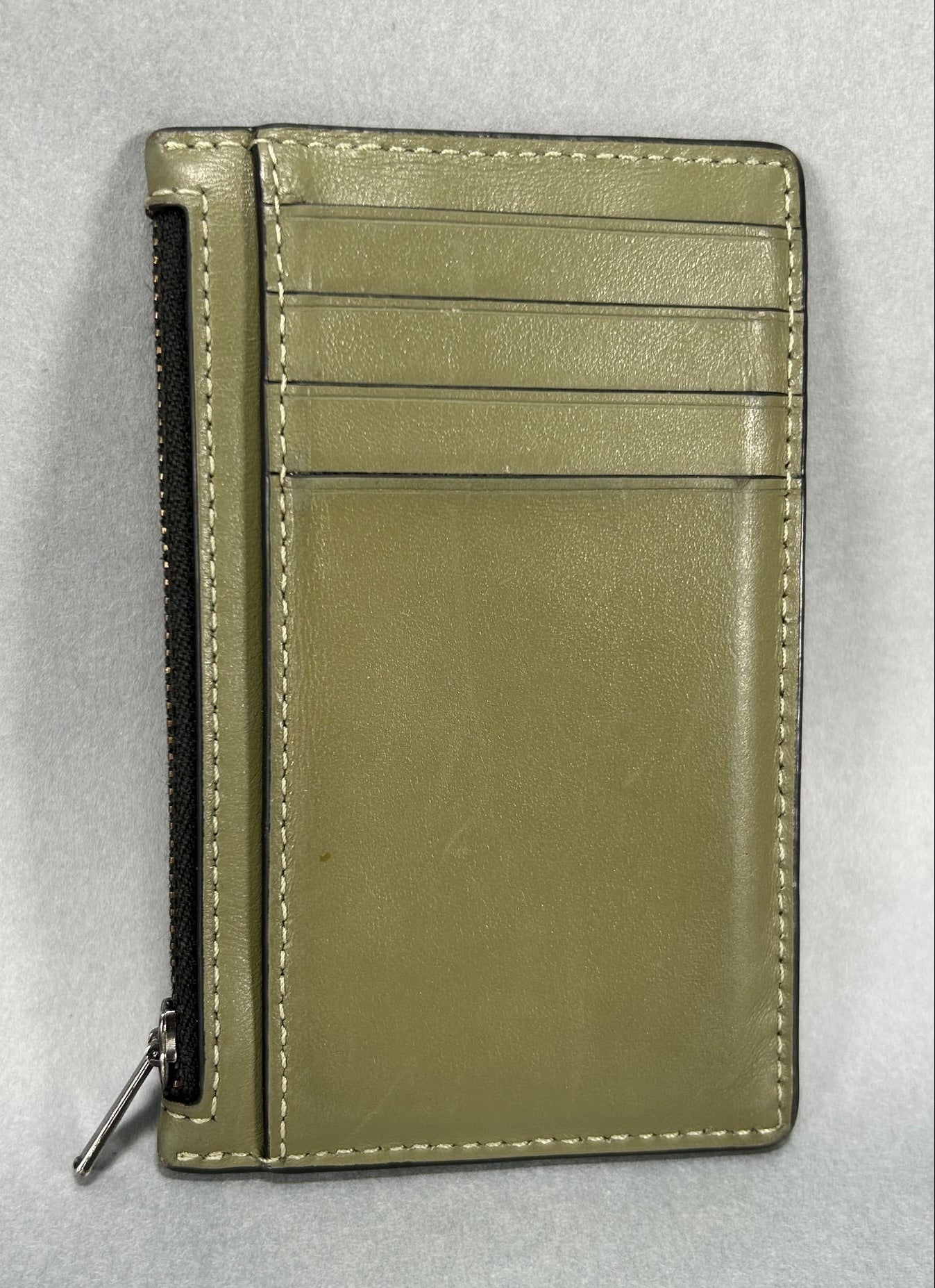 Coach Zip Card Case Wallet - Green