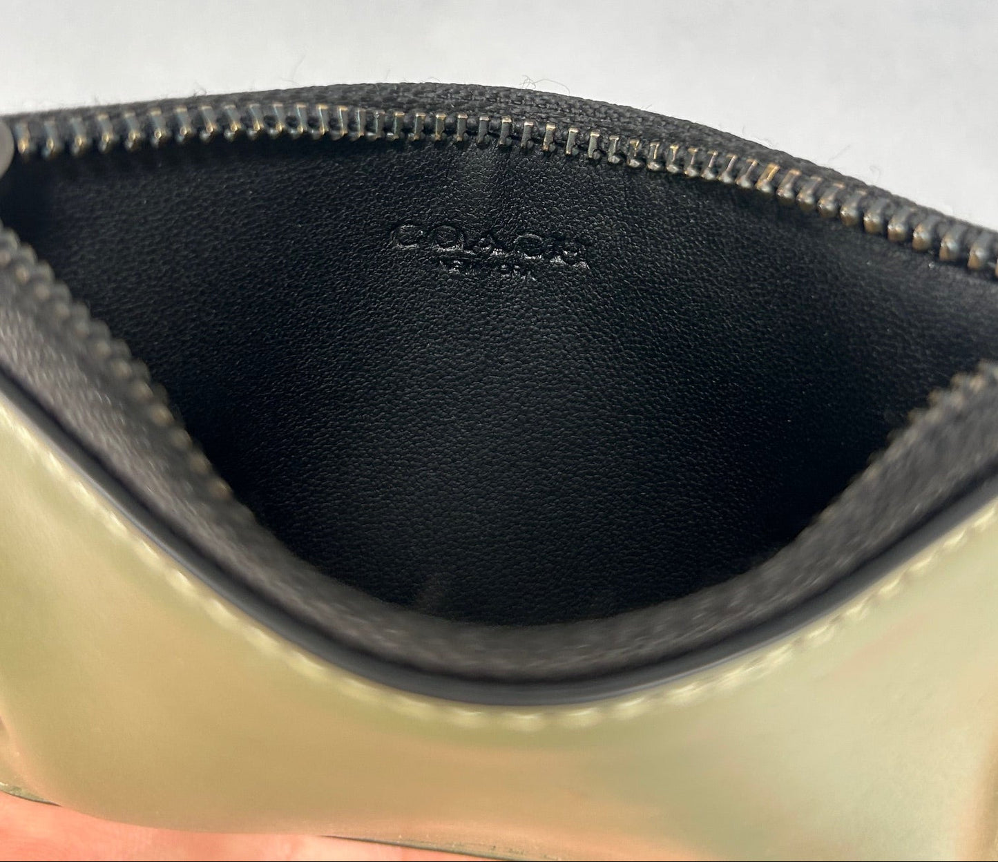 Coach Zip Card Case Wallet - Green