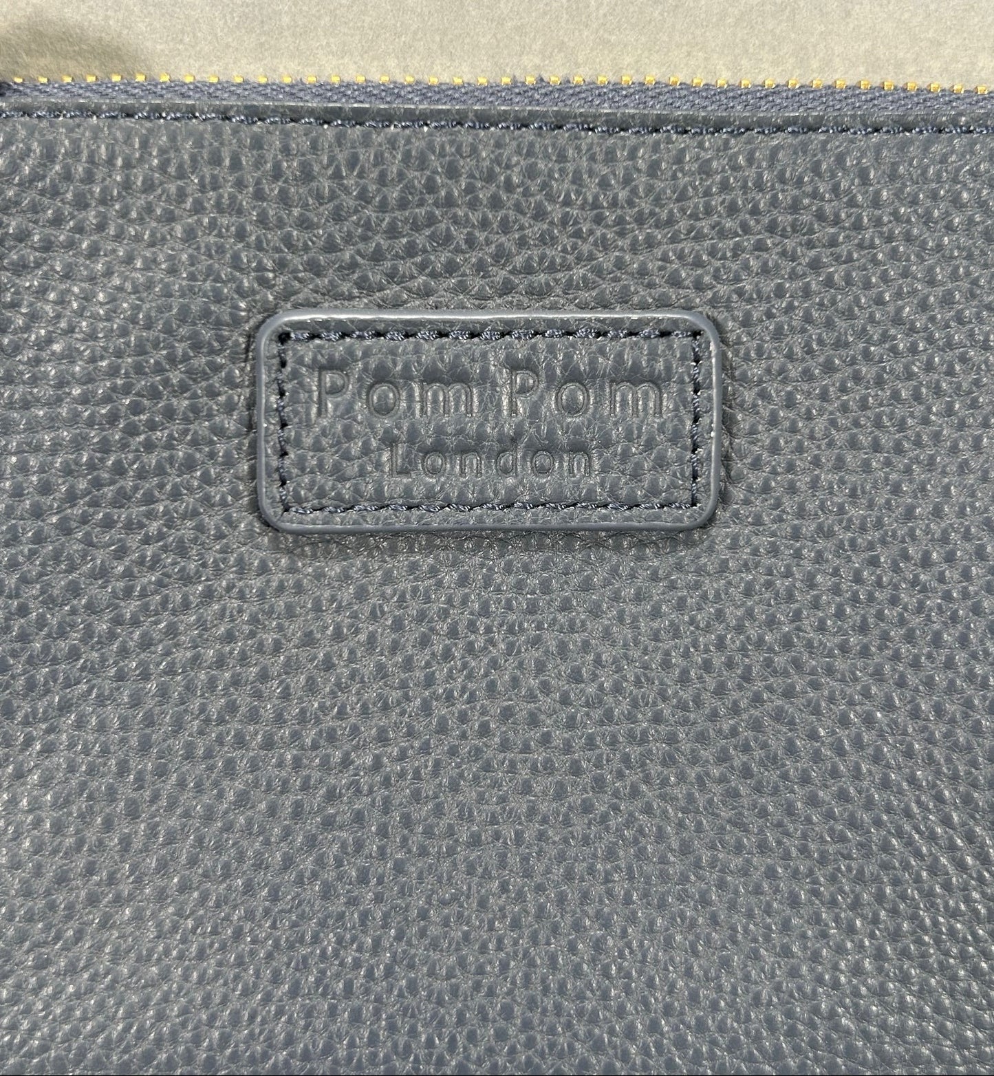 Pom Pom Pebbled Zip Pouch