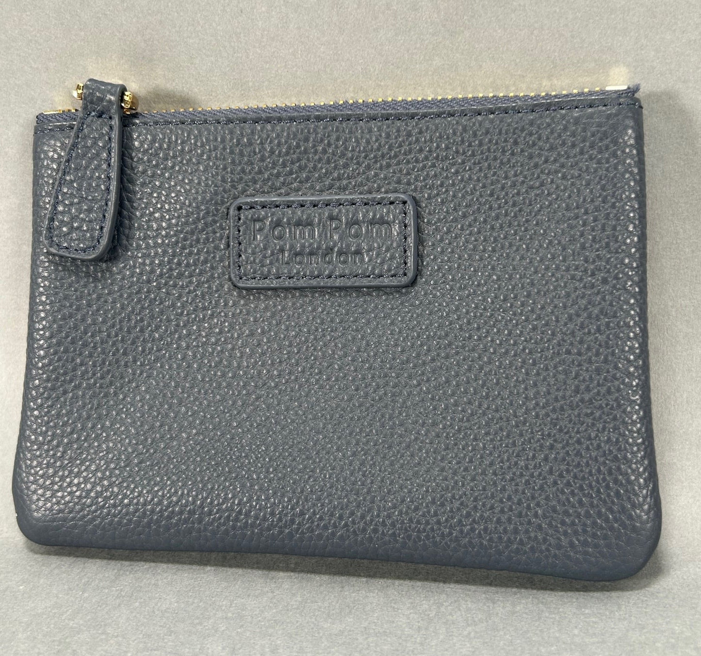 Pom Pom Pebbled Zip Pouch