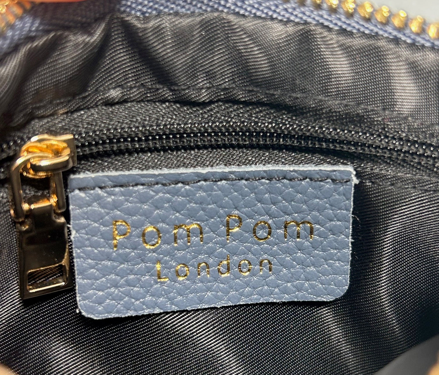 Pom Pom Pebbled Zip Pouch