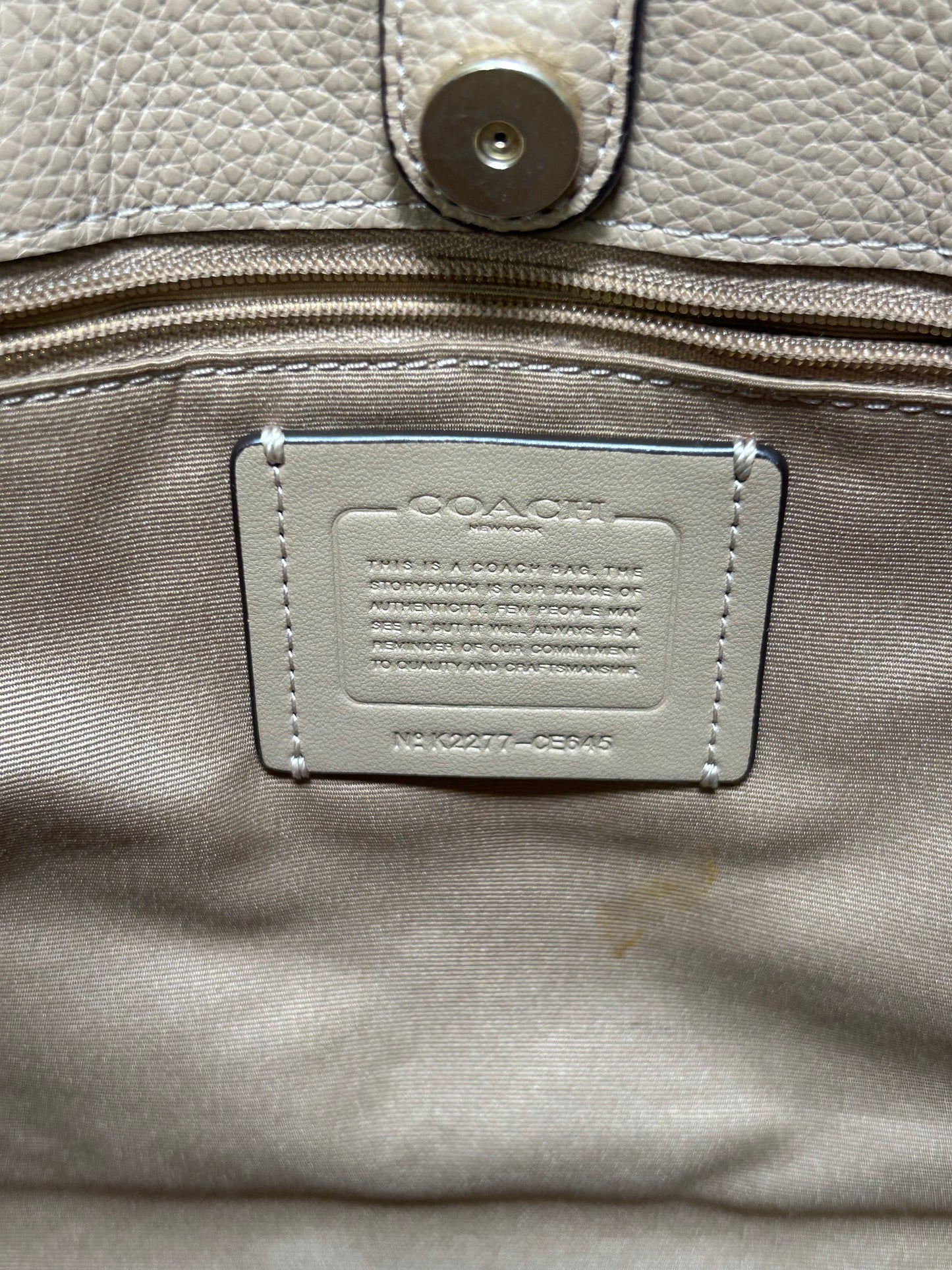 Coach Lunar Dempsey Handbag - Tan