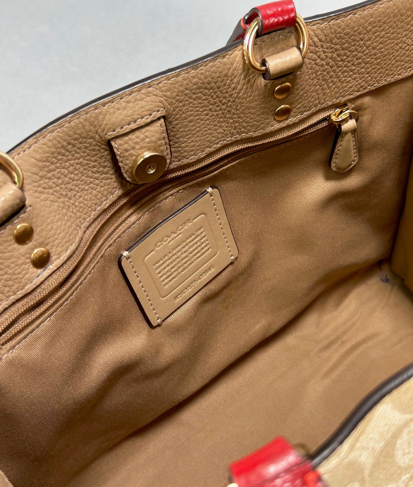 Coach Lunar Dempsey Handbag - Tan