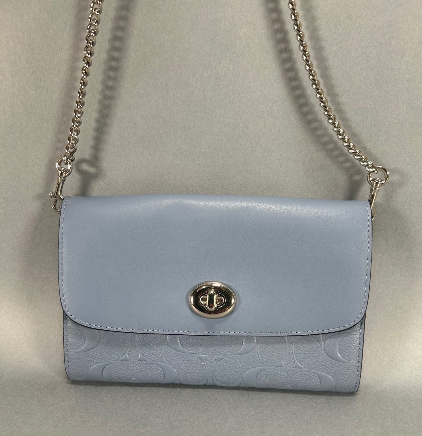 Coach Chain Crossbody Clutch Bag - Blue