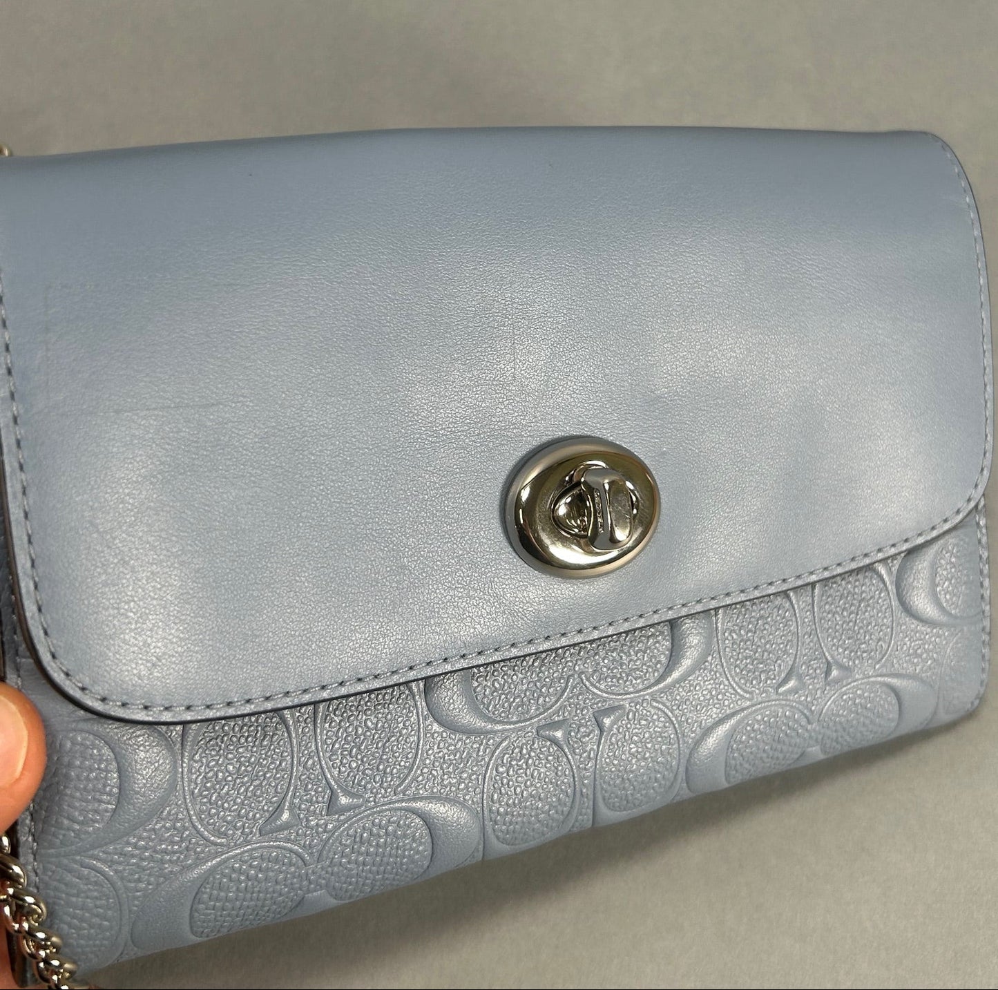 Coach Chain Crossbody Clutch Bag - Blue
