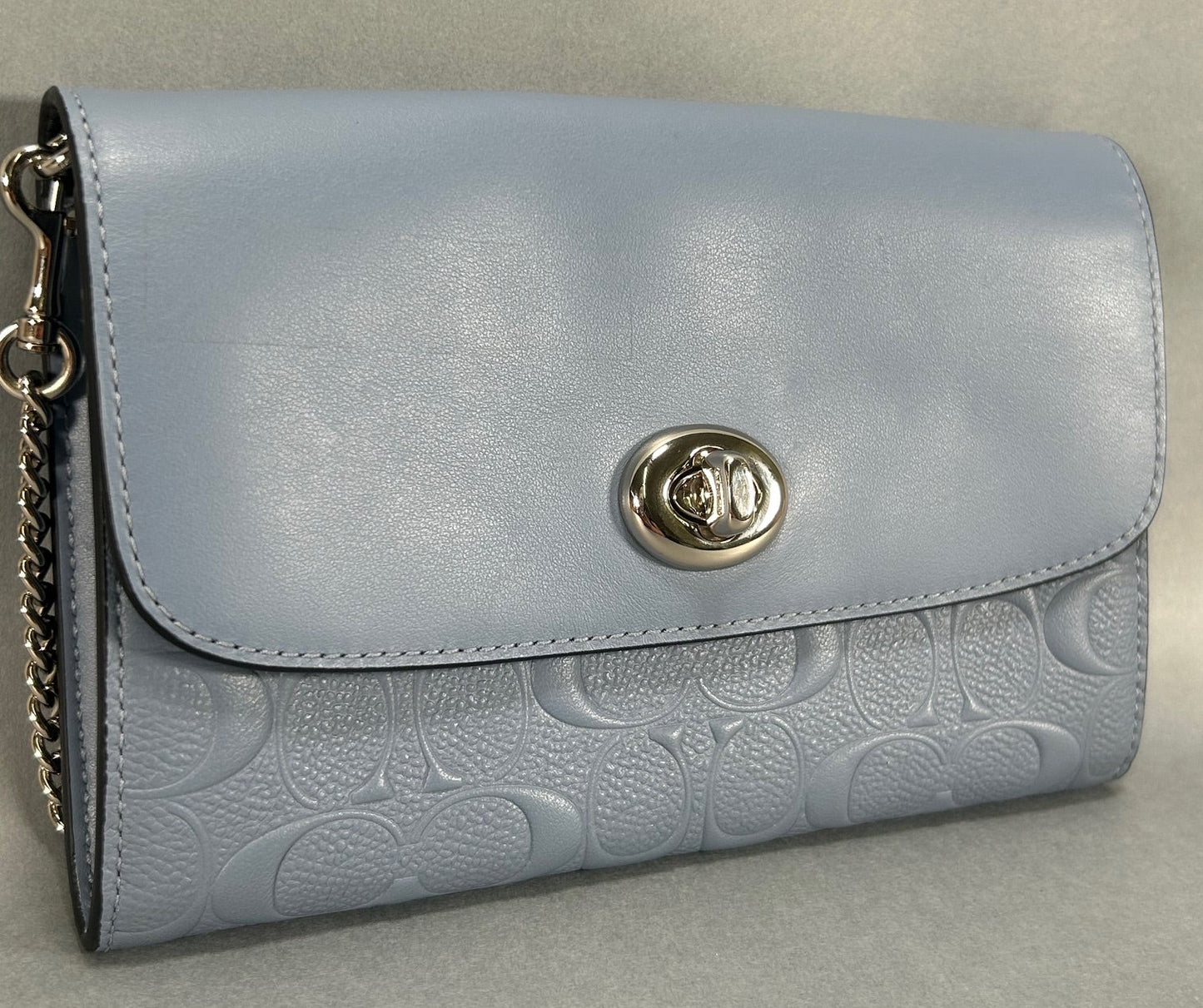 Coach Chain Crossbody Clutch Bag - Blue