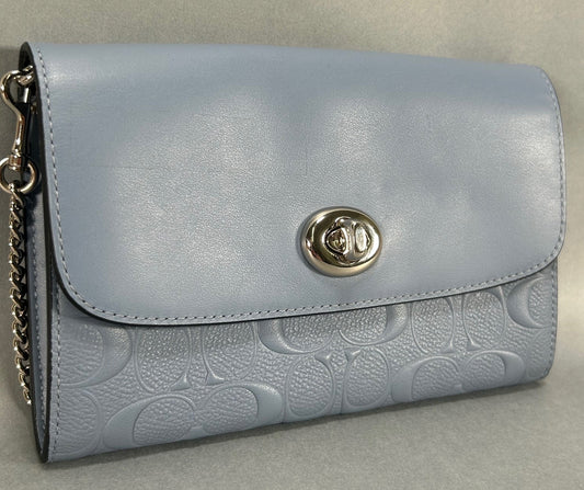 Coach Chain Crossbody Clutch Bag - Blue
