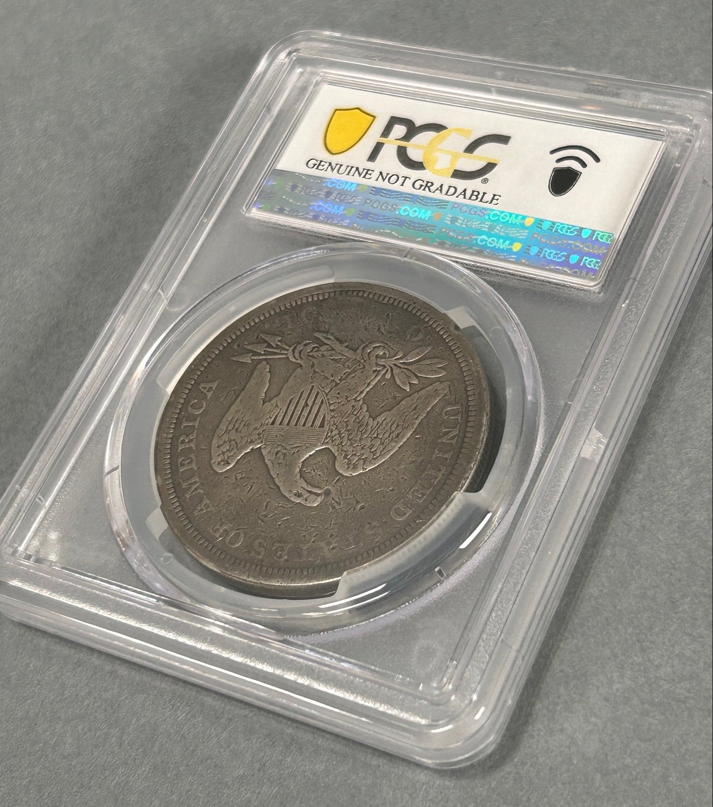 1843 Seated Liberty Dollar "Key Date" PCGS Genuine Plugged-VG Detail