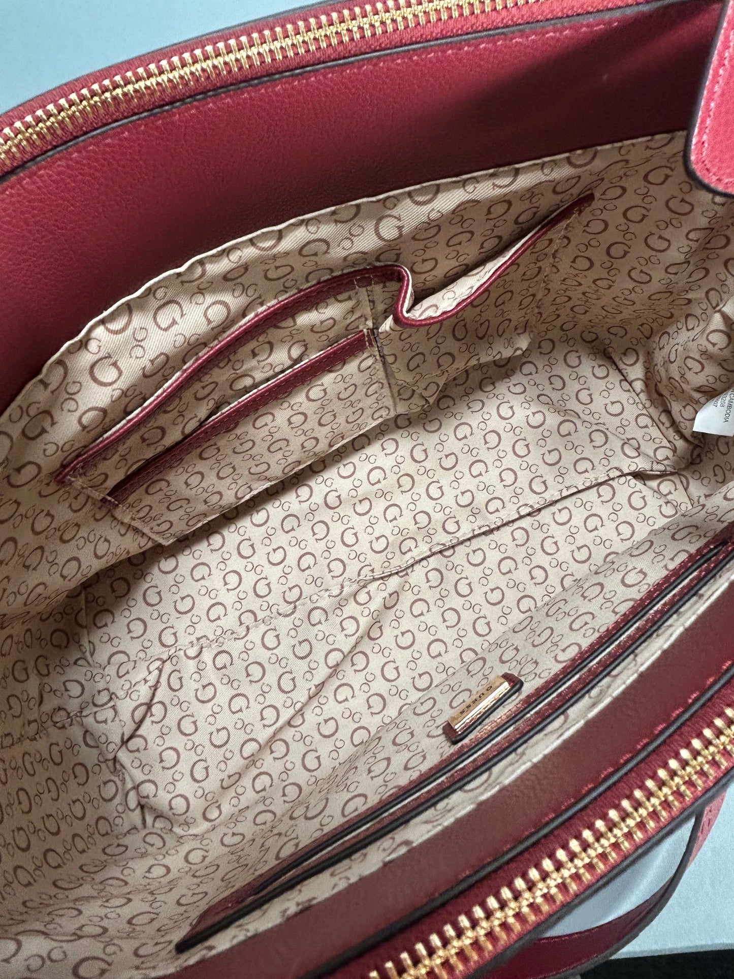 Guess Doretta Satchel Bag - Red