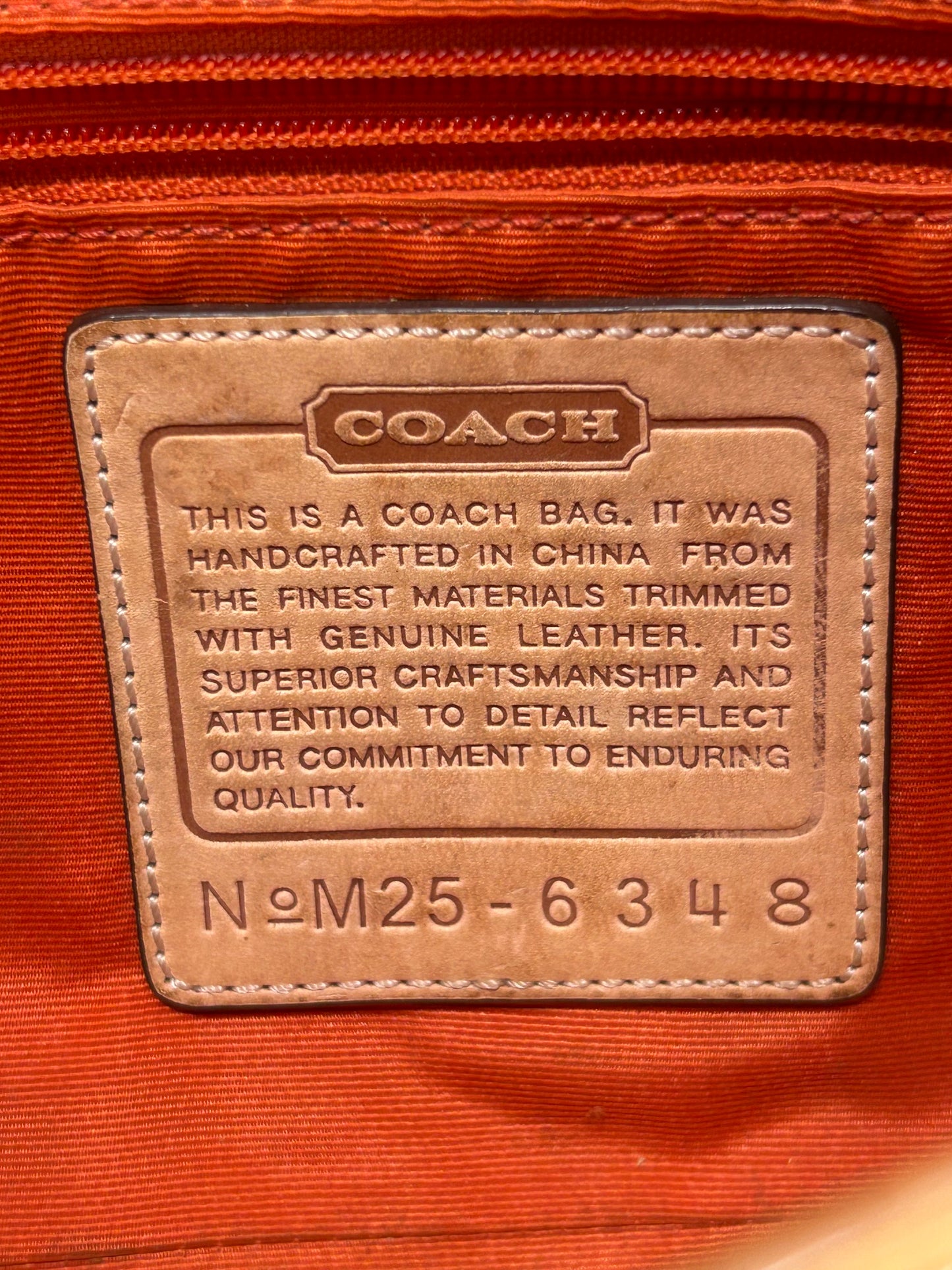 Coach Signature Mini Handbag Clip Demi 6348