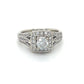 14K White Gold Diamond 1.10ctw Halo Engagement Ring; 2.5g