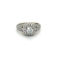 14K White Gold Diamond 1.10ctw Halo Engagement Ring; 2.5g