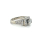 14K White Gold Diamond 1.10ctw Halo Engagement Ring; 2.5g