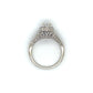 14K White Gold Diamond 0.44ctw Halo Engagement Ring; 3.1g