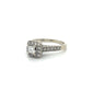 14K White Gold Diamond 0.44ctw Halo Engagement Ring; 3.1g