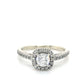 14K White Gold Diamond 0.75ctw Halo Engagement Ring; 3.0g