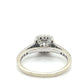 14K White Gold Diamond 0.75ctw Halo Engagement Ring; 3.0g