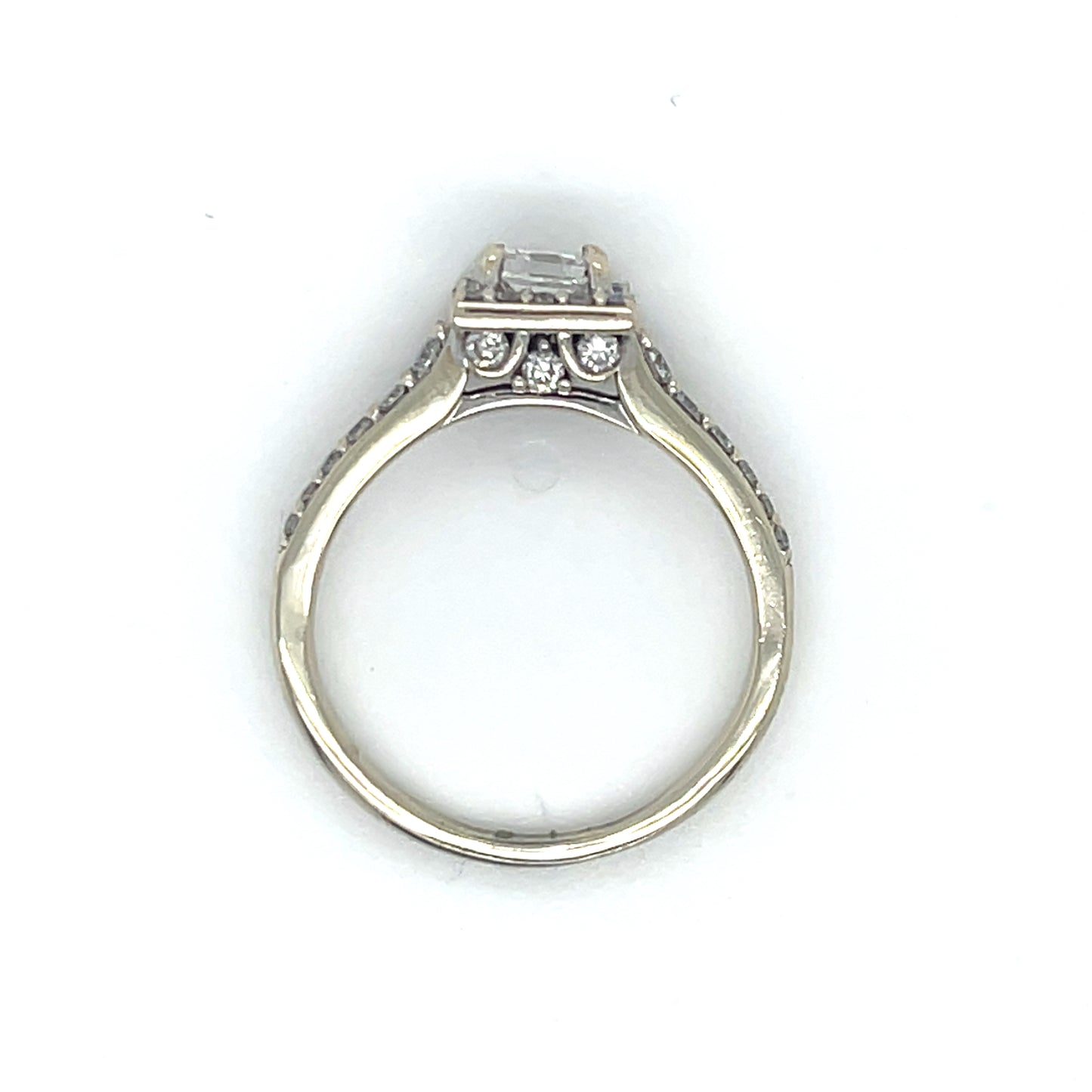 14K White Gold Diamond 0.62ctw Halo Engagement Ring; 3.3g