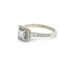 14K White Gold Diamond 0.62ctw Halo Engagement Ring; 3.3g