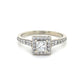 14K White Gold Diamond 0.62ctw Halo Engagement Ring; 3.3g