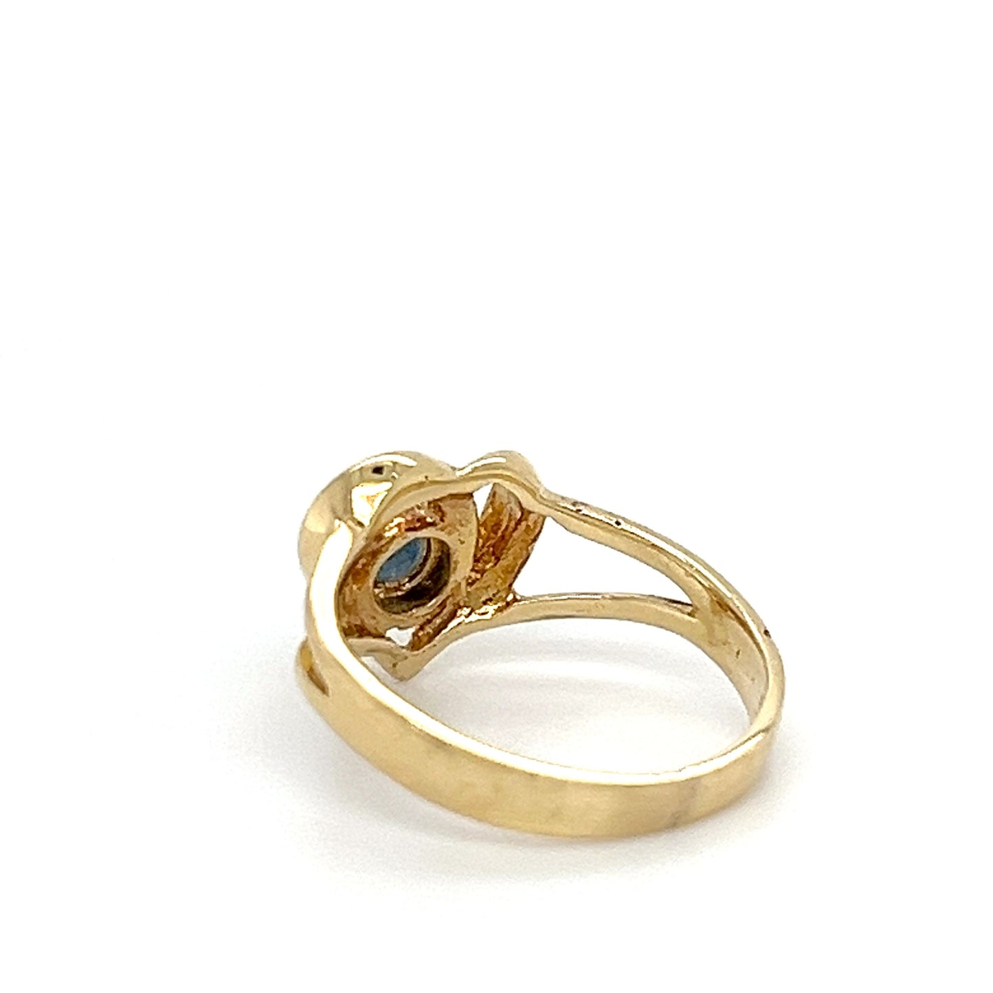 18K Yellow Gold Sapphire Ring; Size 4; 2.6g