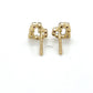 14K Yellow Gold Diamond Heart Stud Earrings; 0.26CTW; 0.4DWT