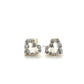 14K Yellow Gold Diamond Heart Stud Earrings; 0.26CTW; 0.4DWT
