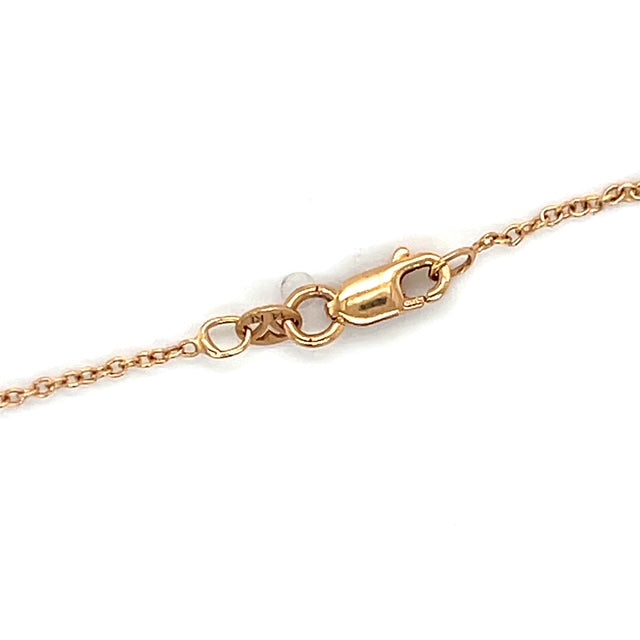 14K Yellow Gold Diamond & Smokey Topaz Pendant on 18" Chain Necklace