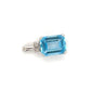 10K White Gold Topaz Pendant; 0.8DWT; 1.2g