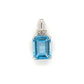10K White Gold Topaz Pendant; 0.8DWT; 1.2g