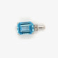 10K White Gold Topaz Pendant; 0.8DWT; 1.2g