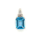 10K White Gold Topaz Pendant; 0.8DWT; 1.2g