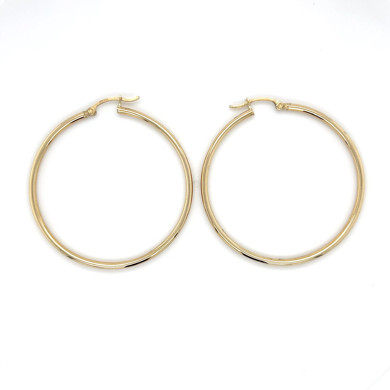 10K Yellow Gold Hoop Earrings; 1.8DWT; 2.8g