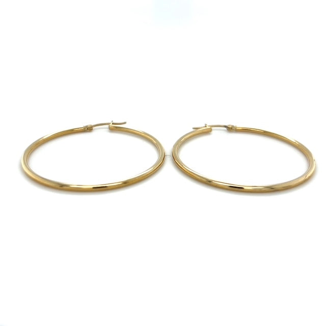10K Yellow Gold Hoop Earrings; 1.8DWT; 2.8g