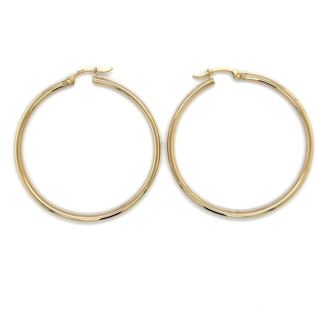 10K Yellow Gold Hoop Earrings; 1.8DWT; 2.8g