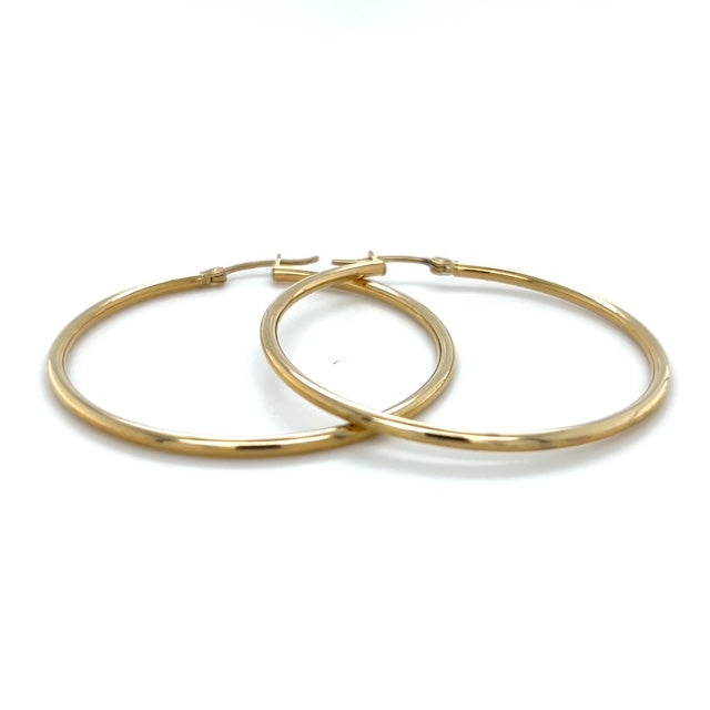 10K Yellow Gold Hoop Earrings; 1.8DWT; 2.8g