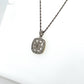 14K White Gold Diamond Pendant on 17" Chain Necklace