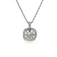 14K White Gold Diamond Pendant on 17" Chain Necklace