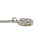 14K White Gold Diamond Pendant on 17" Chain Necklace