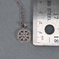14K White Gold Diamond Pendant on 17" Chain Necklace