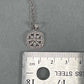 14K White Gold Diamond Pendant on 17" Chain Necklace